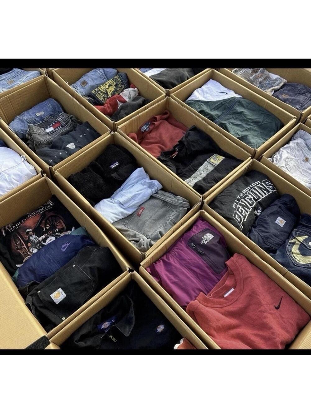 Bulk Clothing 5LB Bale Bundle Lot, Mystery Box, Vintage Modern Mix Name Brands